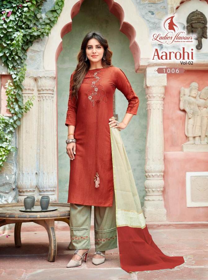 Ladies Flavour Aarohi 2 Latest fancy Designer Ethnic Wear Heavy Chinon Ready Made Collection

