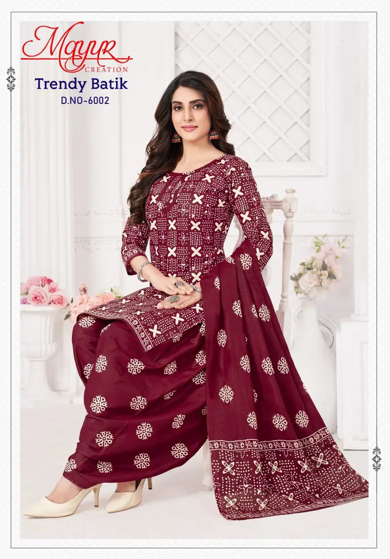 Trendy Batik Vol 6 By Mayur Cotton Wholesale Dress Material Suppliers In Mumbai
