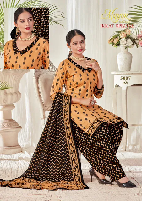 Mayur Ikkat Special 5 Latest Design Pure Cotton Printed Daily Wear Dress Material Collection 