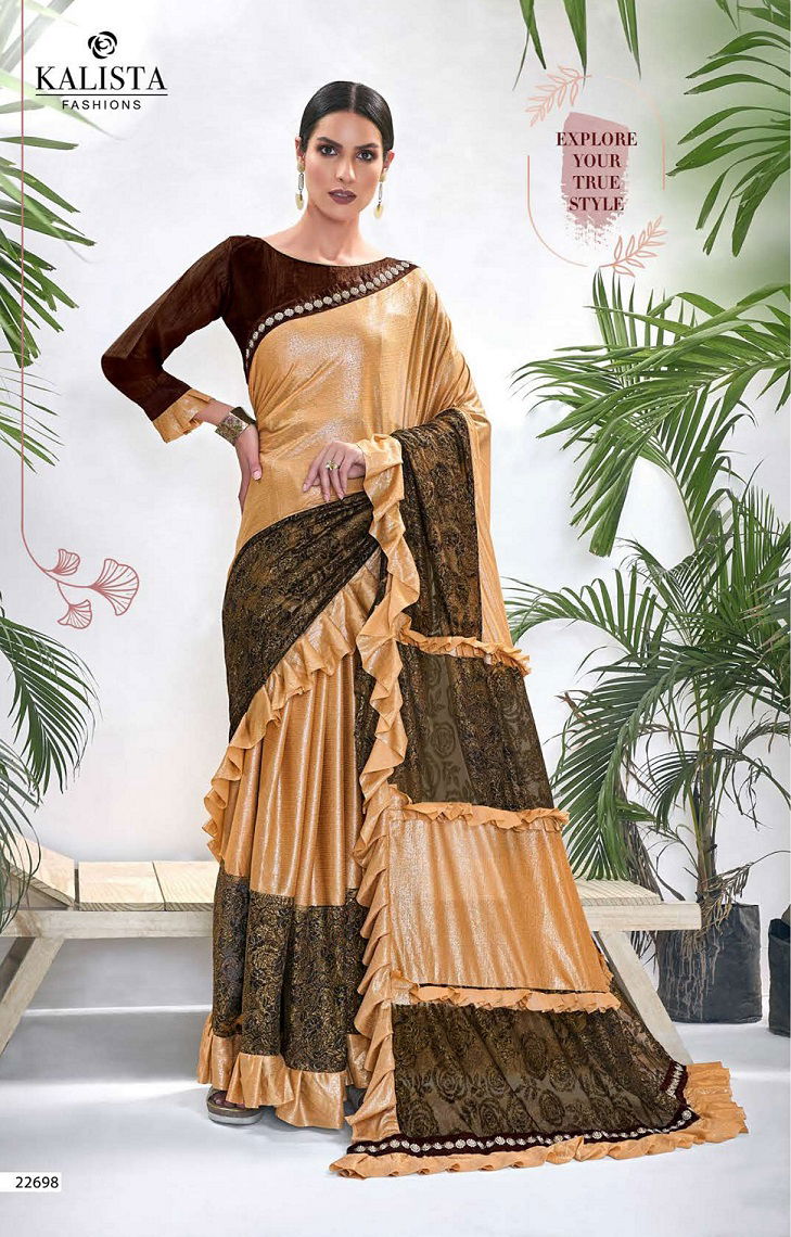 Kalista Paradise 3 Latest Fancy Heavy Designer Party Wear Lycra Silk Saree Collection With Flur Border 