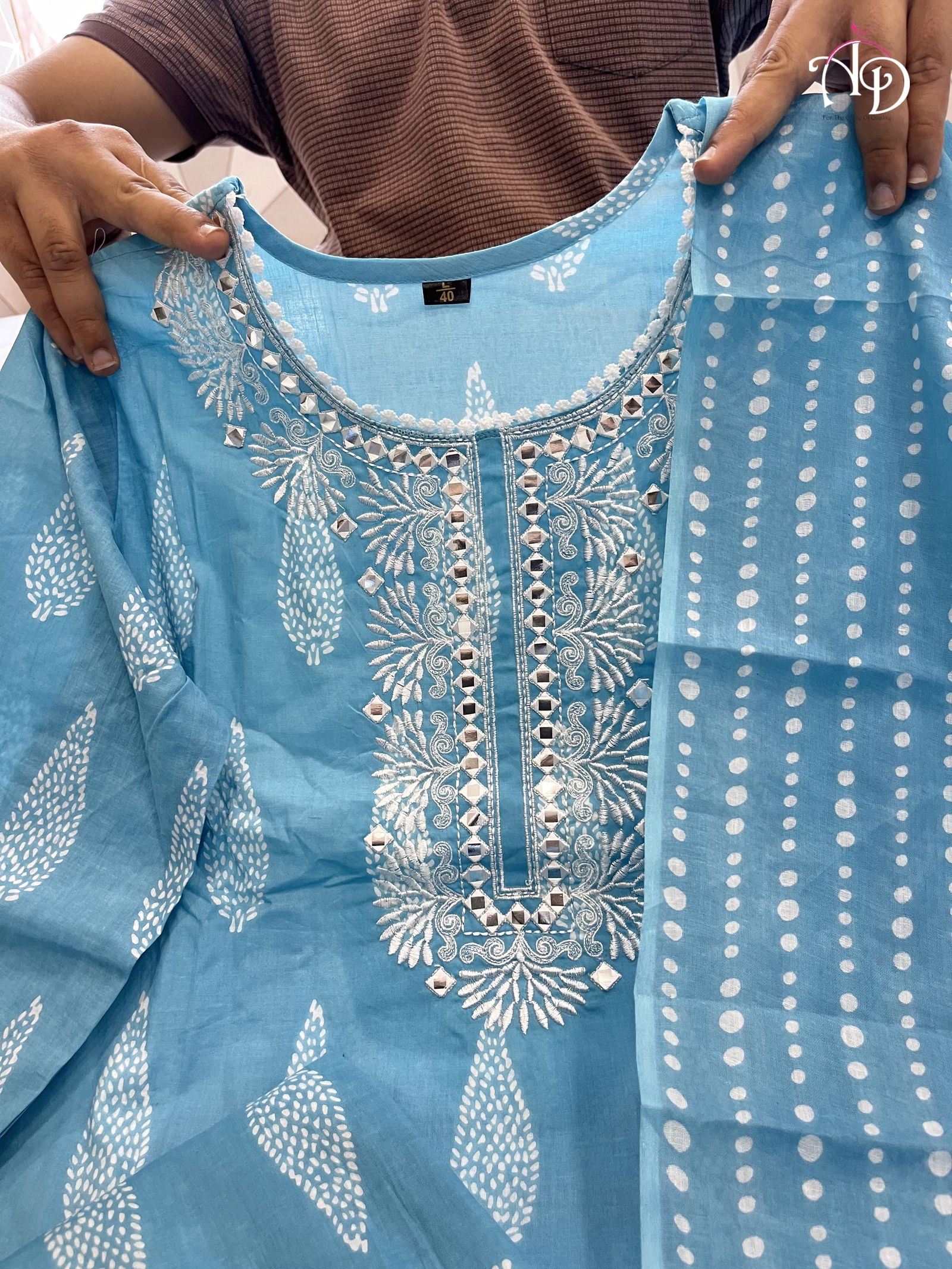Akshar Printed Pure Cotton Top With Bottom Dupatta Orders In India Suppliers In India