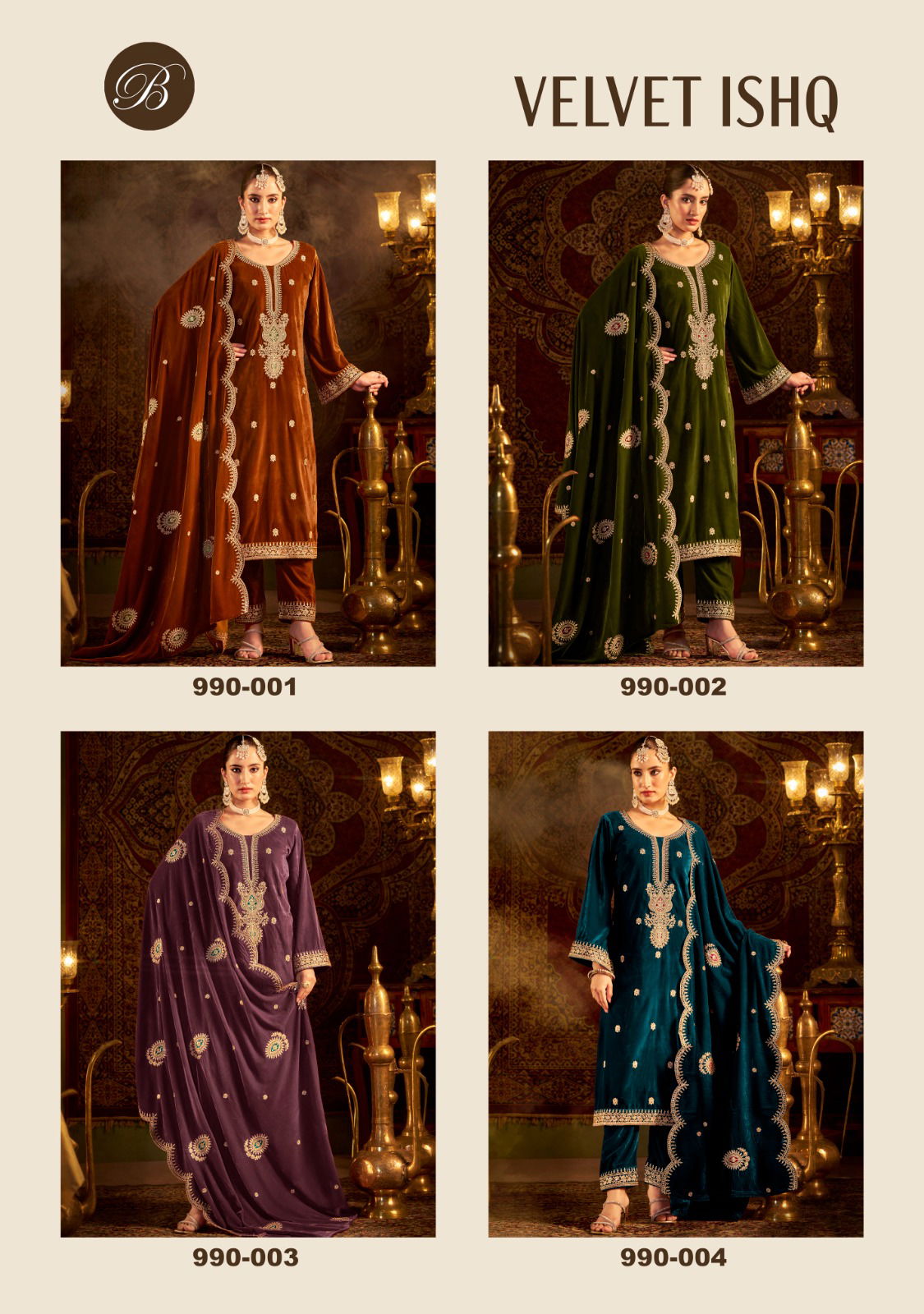 Velvet Ishq By Belliza Embroidery Salwar Kameez Exporters In India