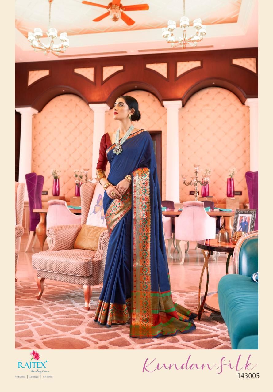 Rajtex Kundan Silk Latest Rich Look Designer Bordered Saree Collection 