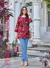 Evara Vol 1 By Radhika Rayon Foil Printed Ladies Short Top Suppliers In India
