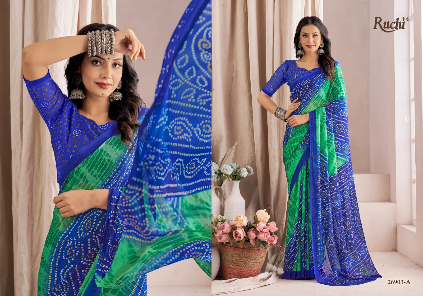 Star Chiffon 137 By Ruchi Bandhani Printed Daily Wear Sarees Catalog
