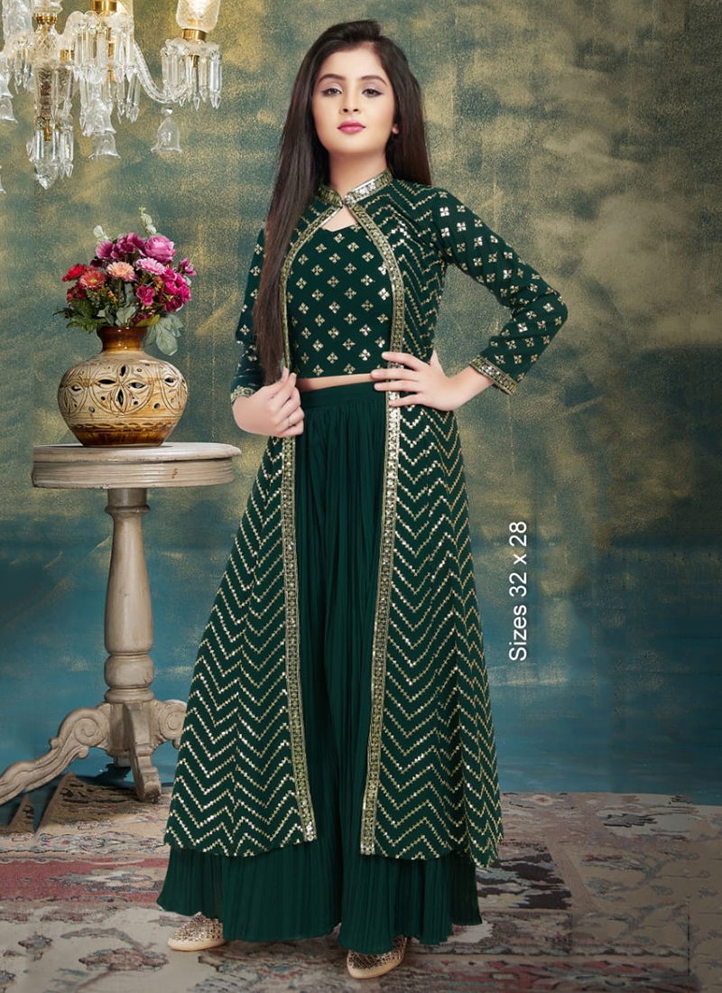 5615 B New Designer Heavy Stylish Wedding Wear Kids Girls Collection