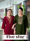 Five Star Vol 3 By Vaniska Vatican Silk Embroidery Online Long Kurtis Wholesale