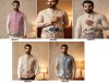 Yellow Outluk Wedding Vol 63 Linen Modi Jacket Kurta Pajama