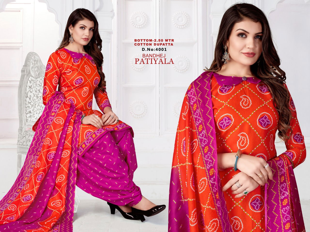Bandhej Patiyala 4 Fancy Regular Wear Cotton Printed Designer Dress Material Collection