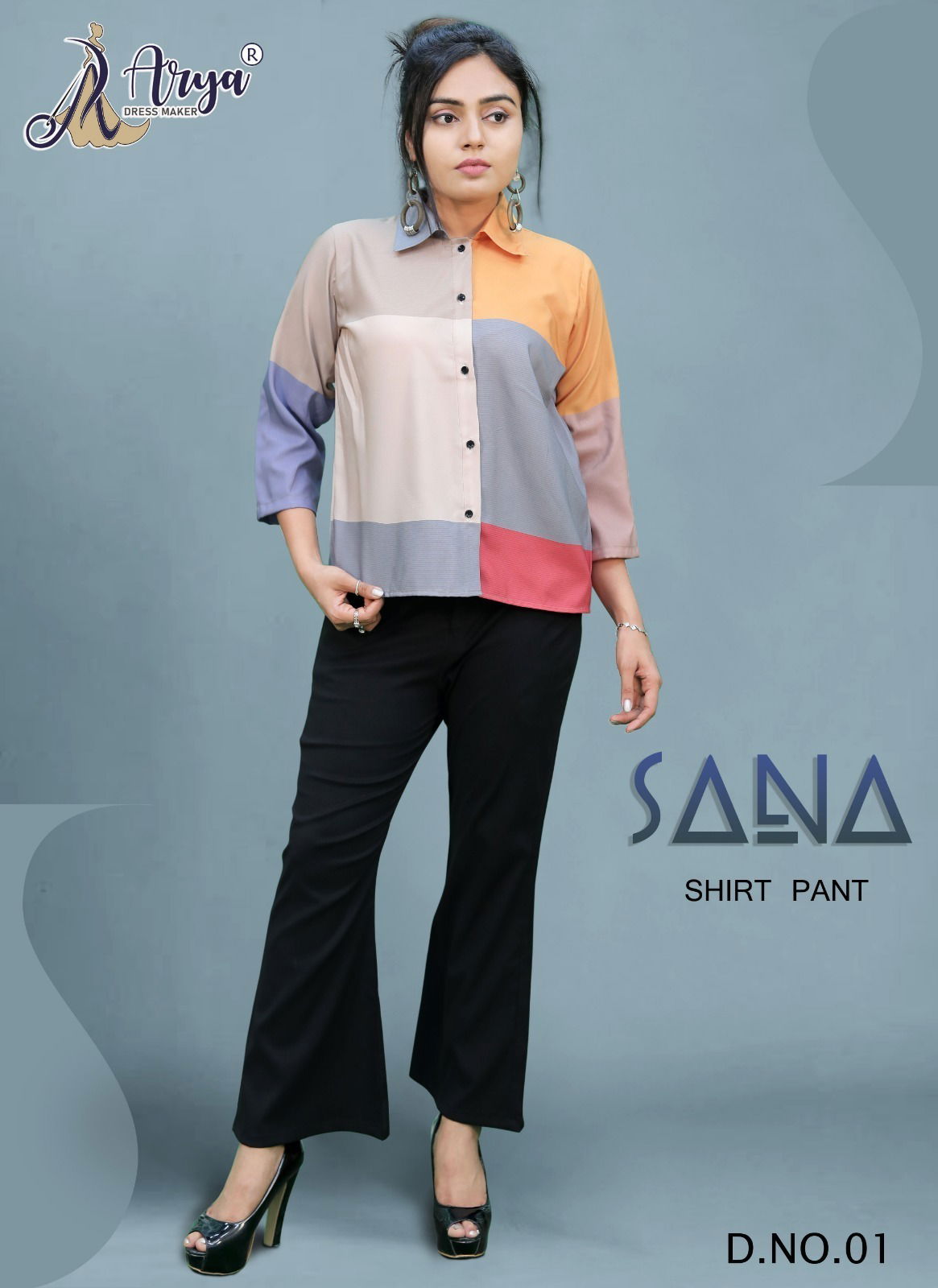Sana Western Reyon Girl Shirt With Pant Catalog