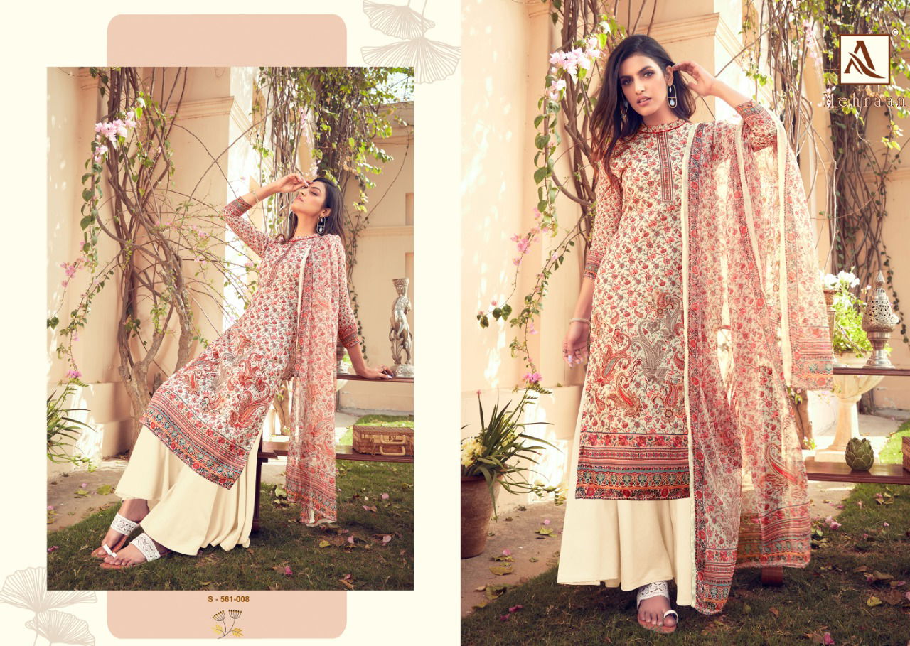 Alok Mehraan Jam Cotton Designer Casual Wear Pure Zam Cotton Digital Print with Swarovski Diamond Dress Material Collection
