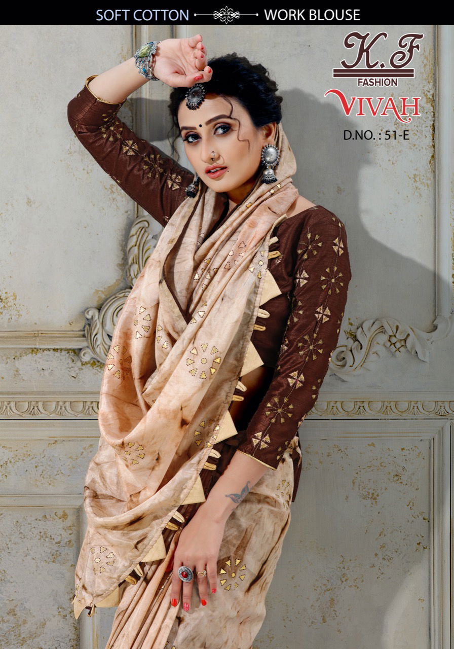 Vivah 51 By Kf Fashion Soft Cotton Designer Saree Catalog