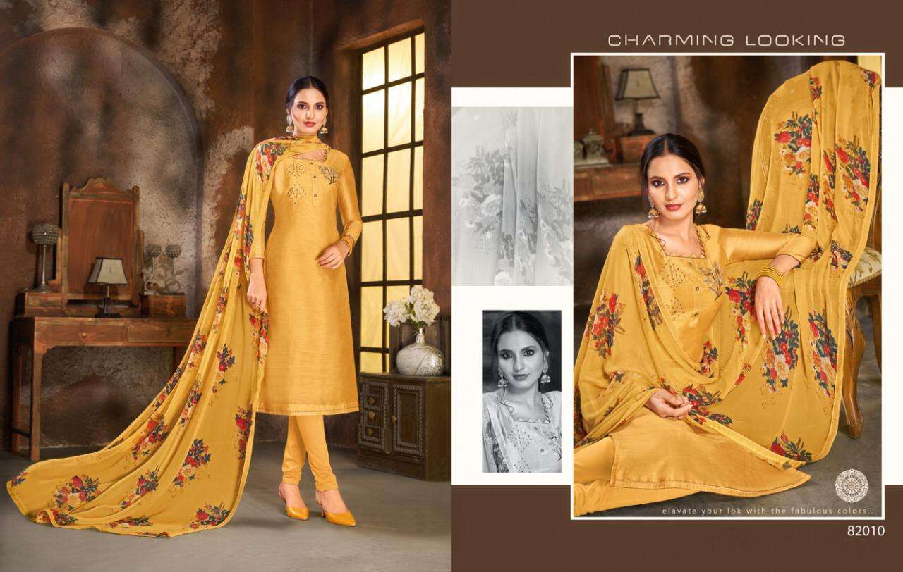 Kapil Spring Vol 5 Latest Designer Heavy Modal Cotton Hand Work Dress Material Collection With Chiffon Four Sided Lace Dupatta 