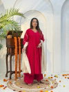 Naisha K 417 Roman Ghera Work Kurti With Plazzo Dupatta Suppliers In India