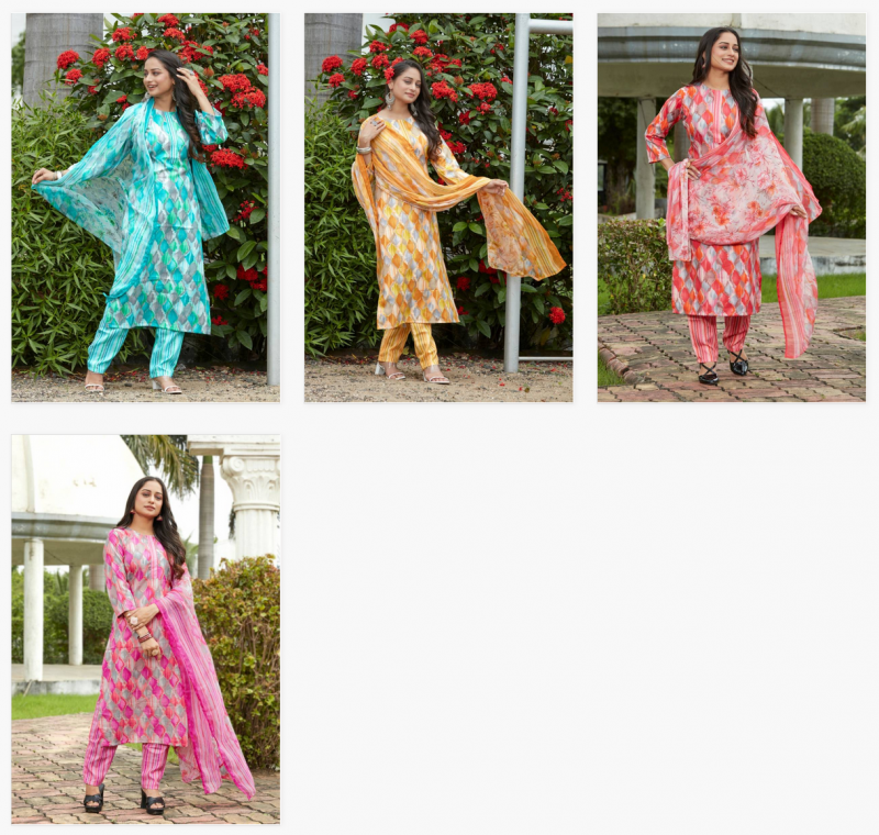 Tanyaa P 132 Cotton Printed Kurti Bottom With Dupatta Online Wholesale