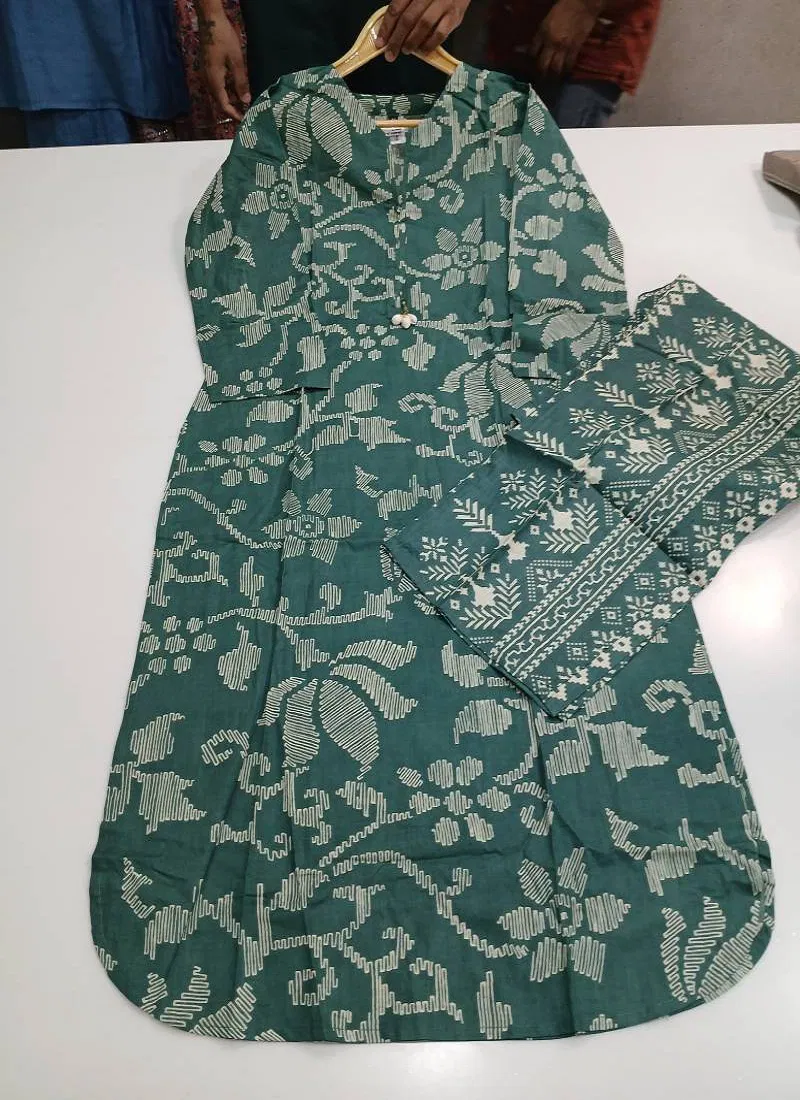 Tanyaa P 310 Cotton Printed Casual Wear Kurti With Bottom Online Wholesale