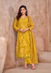 Manvi By T&M Viscose Printed EmbroideryWholesale Dress Material In India
