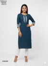 Naisha K 400 Cotton Flax Embroidery Casual Wear Kurti Wholesale Suppliers In Mumbai
