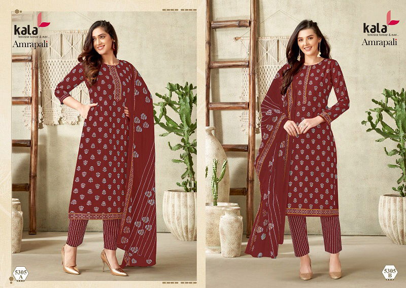  Amarpali By Kala Cotton Printed Kurti Bottom With Dupatta Catalog