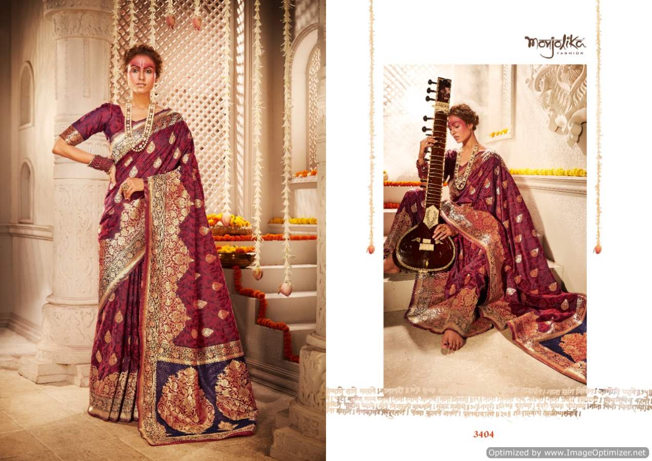 Monjolika Mira Silk Latest Designer Banarasi Silk Festive Wear Saree Collection 