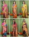 Kp 005 Soft Silk Paithani Silk Zari Worked Saree Collection
