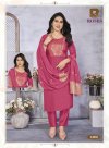 Roses By Raashi Roman Silk Kurti With Bottom Dupatta