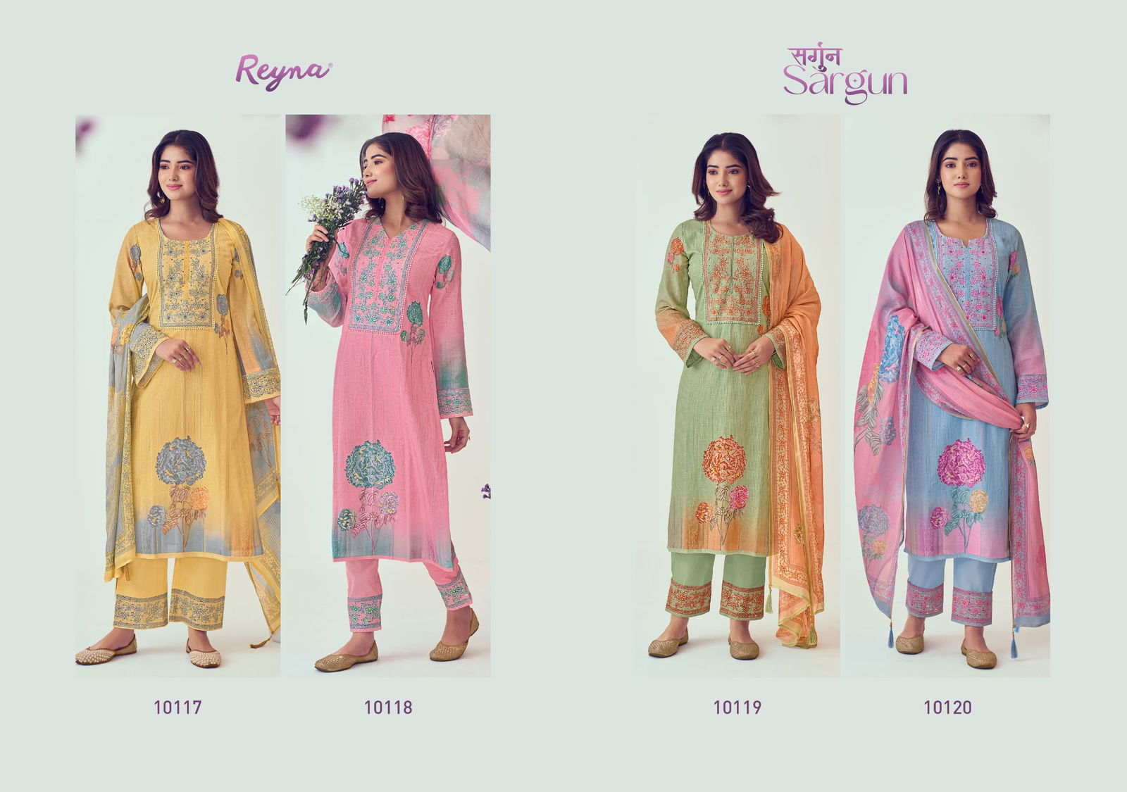 Sargun By Reyna Linen Digital Printed Dress Material Orders In India