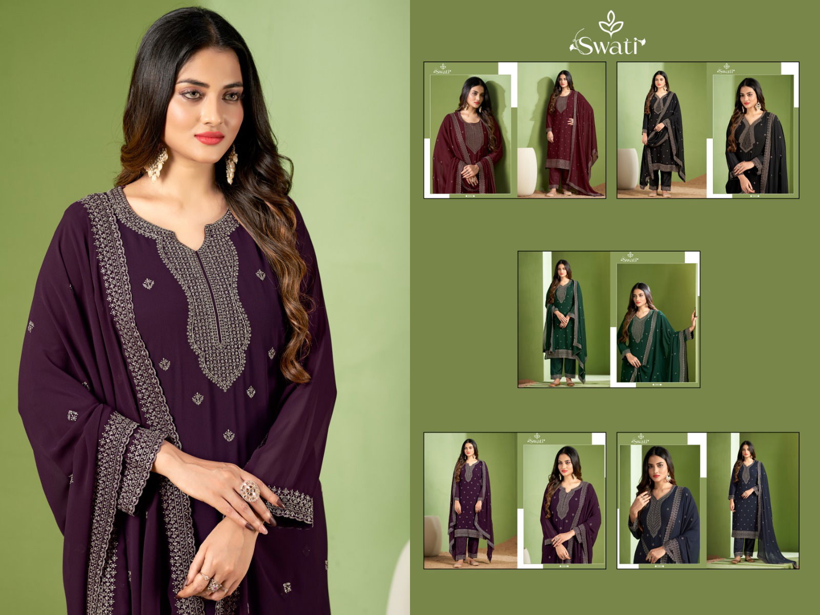 Swati By Swagat 2001 To 2005 Georgette Bulk Kurti With Bottom Duptta Orders In India