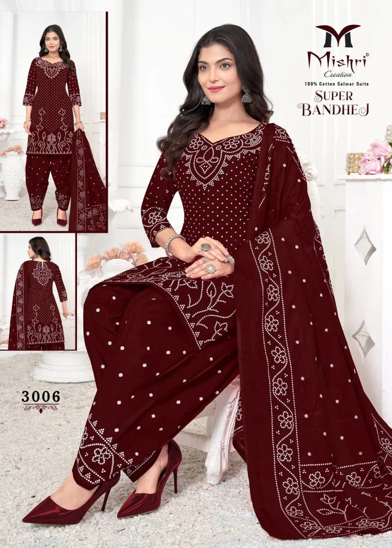 Super Bandhej Vol 03 By Mishri Cotton Printed Dress Material Wholesale Market In Surat