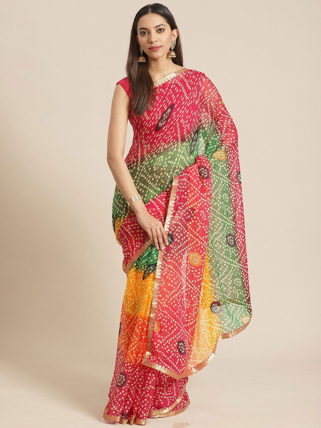 Queen 7 Latest Collection Of Casual Daily Wear Printed Chiffon Saree
