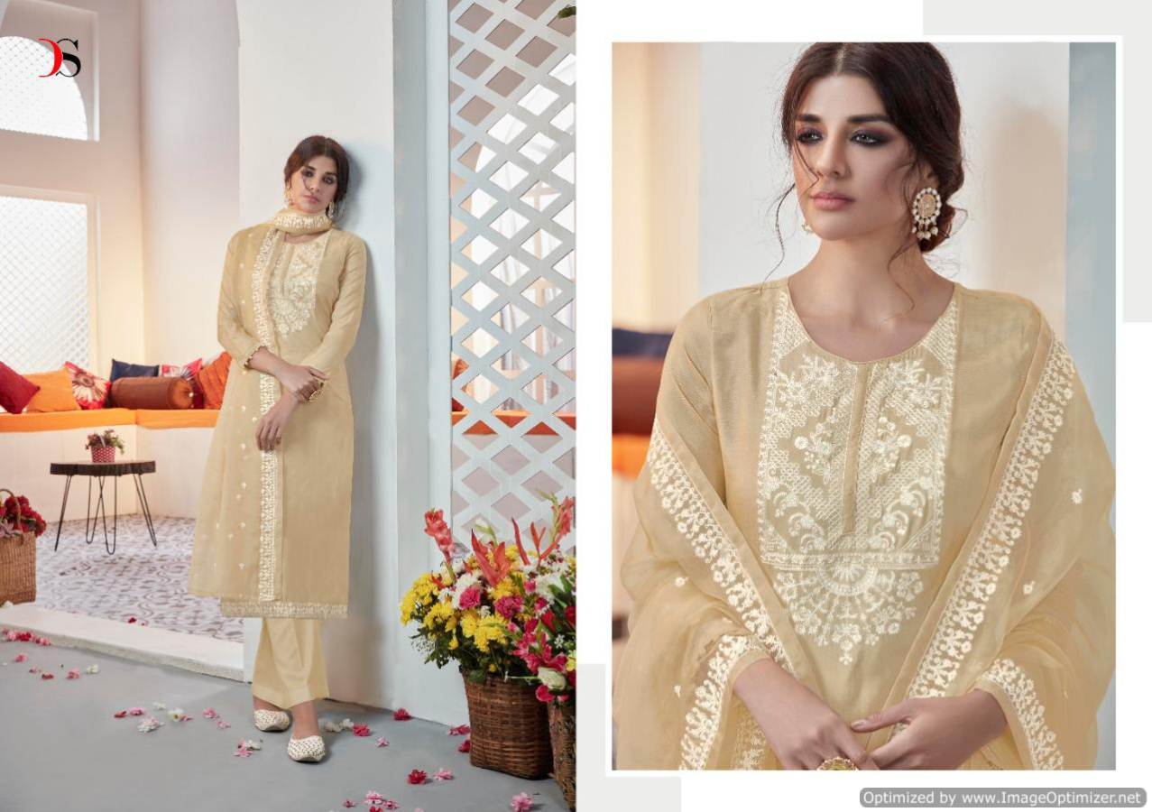 Deepsy Heavin Latest Designer Heavy Fancy Dress Material Collection With Pure Organza Embroidery Work Dupatta 