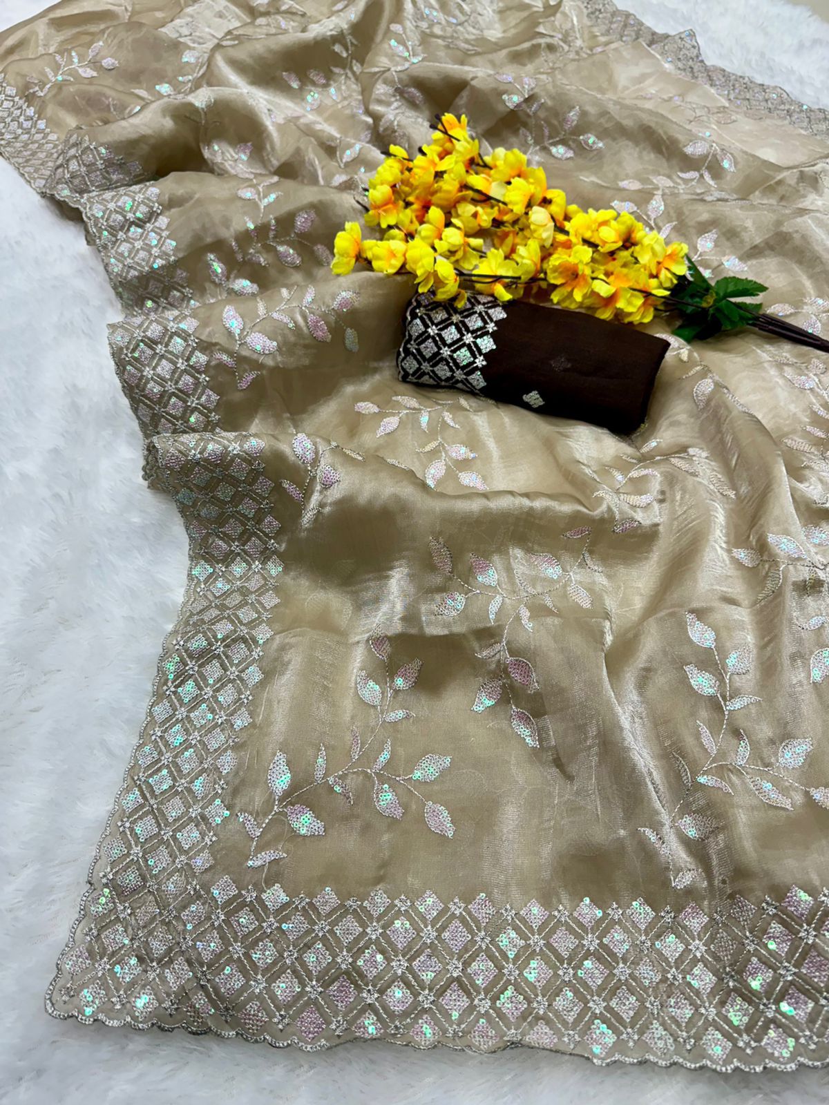 JK Designer Sequence Work Party Wear Sarees Wholesale Clothing Suppliers In India
