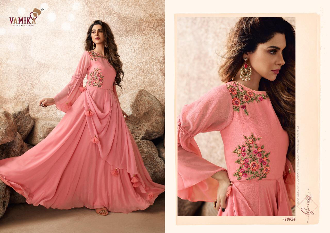 Vamika Sui Dhaga-3 Latest Stylish Party Wear Georgette With Heavy Embroidery And Diamond Worked Gown Collection