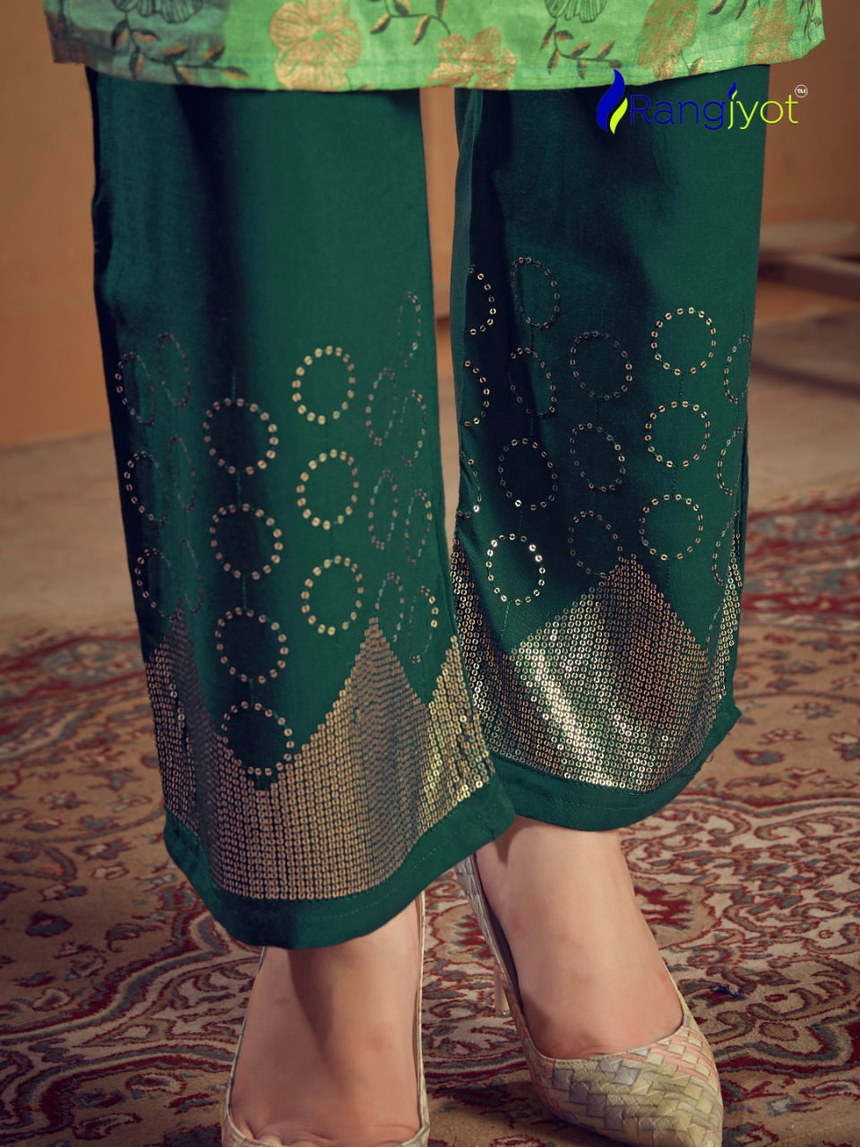 RANGJYOT NARGIS VOL-1 Latest fancy Heavy Designer Festive Wear Dolla silk top With Sequence Work pant Kurtis Collection 