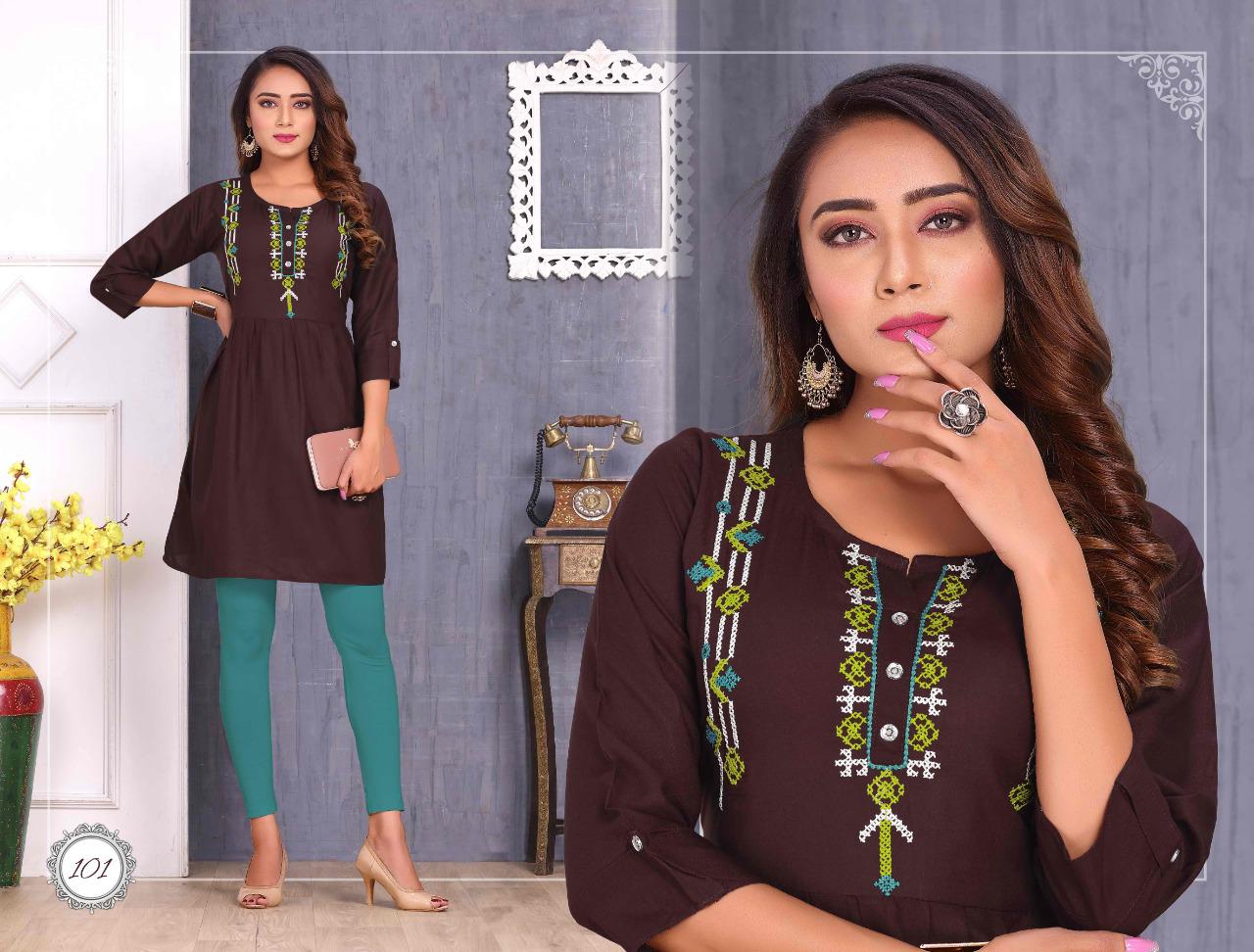 Fiza Vol 3 Latest Designer Party Wear Royal Heavy Rayon Kurtis Collection