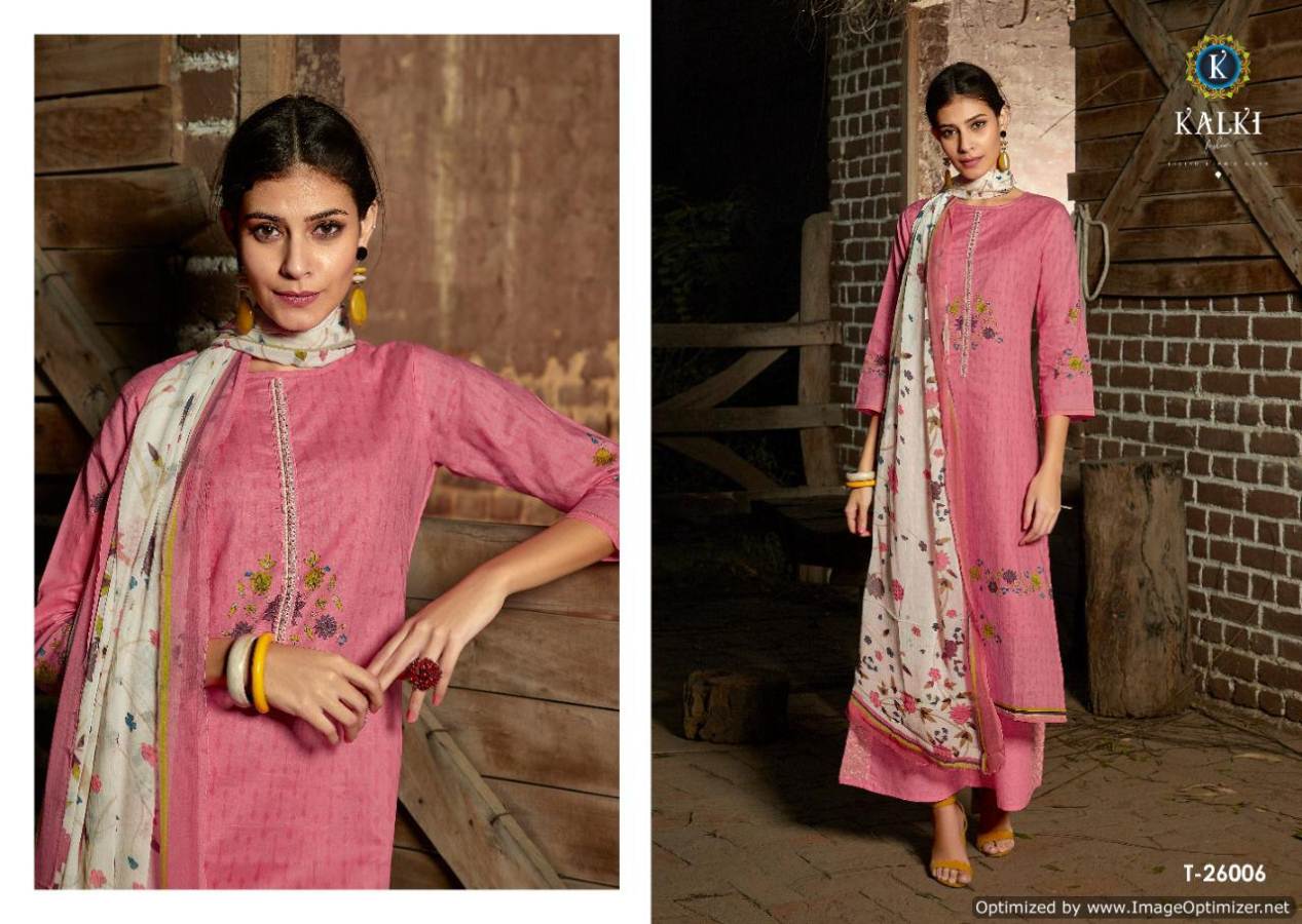 Kalki Ready Made Collection Of Kurti Plazzo Pattern Suit Gota Patti Work With Nazneen Dupatta 