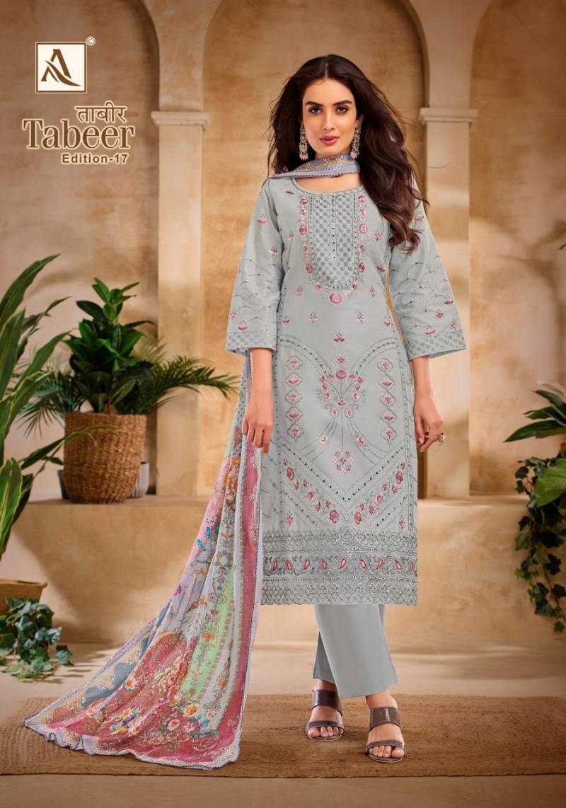 Tabeer Edition 17 By Alok Suit Cambric Lawn Dress Material Surat Wholesale Market