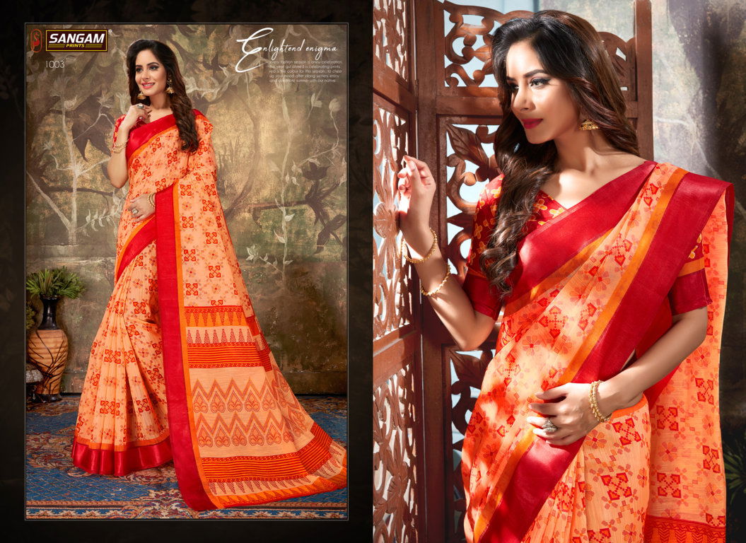 Sangam Minaxi Cotton Latest Daily Wear Printed Pure Cotton Saree Collection
