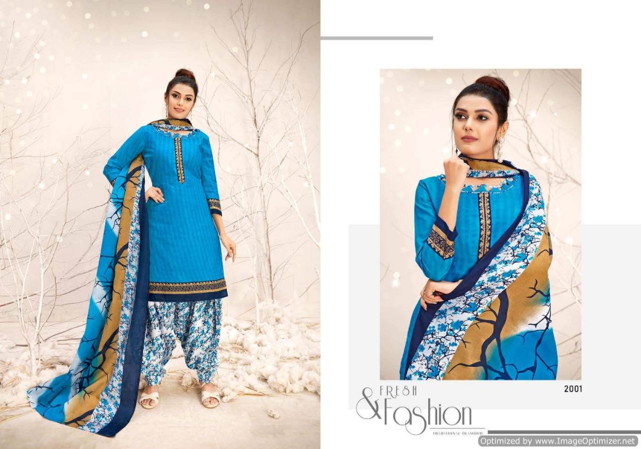 Latest Designer Printed Soft Cotton Dress Material With Cotton Dupatta