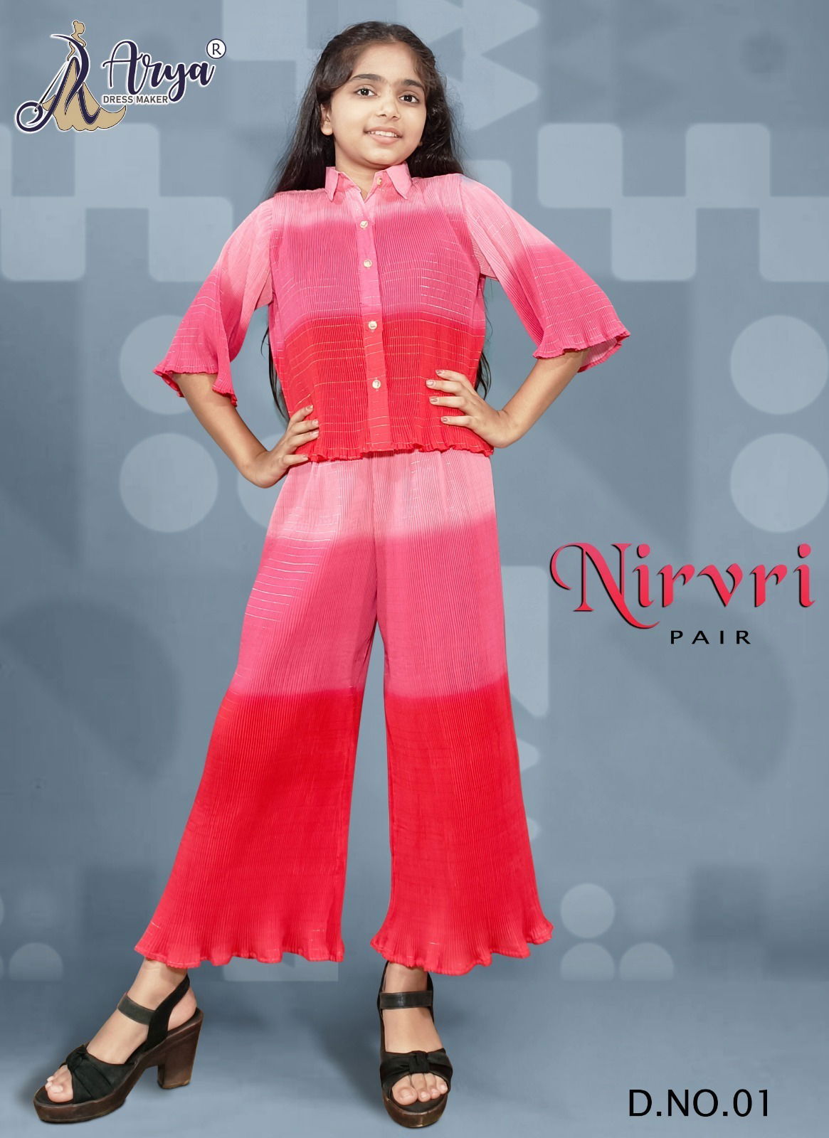 Nirvari Kids Girl's Wear Masleen Creez  Pair