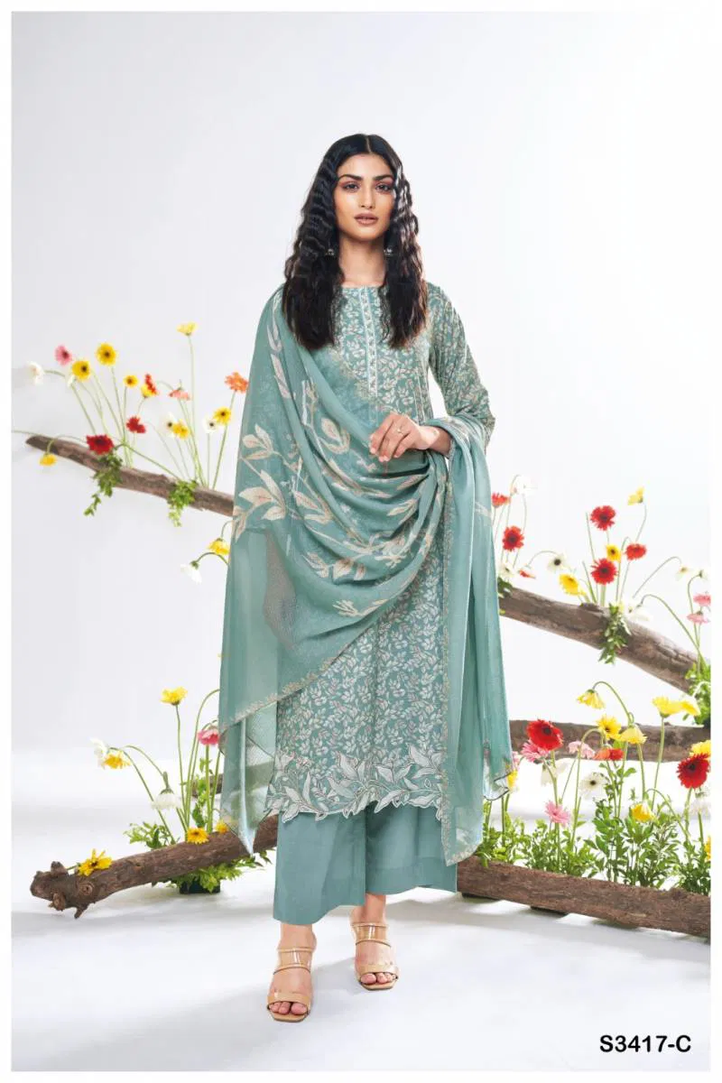 Bhavleen By Ganga Cotton Printed Embroidered Salwar Suit Wholesale Market In Surat