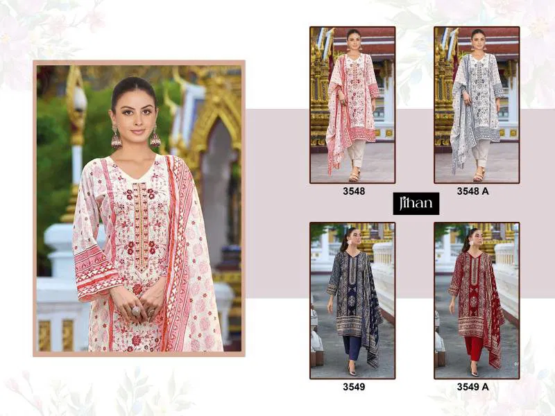 Jihan 3548 To 3549 A Cotton Dupatta Pakistani Salwar Suits Wholesale Price In Surat