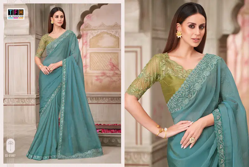 Silver Screen 21 Edition By Tfh Wholesale Party Wear Saree Suppliers In Mumbai
