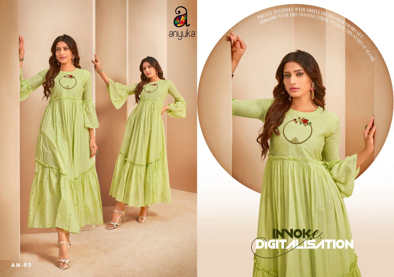 Anyuka Blush Latest Pretty Casual Wear Stylish Kurti Collection 