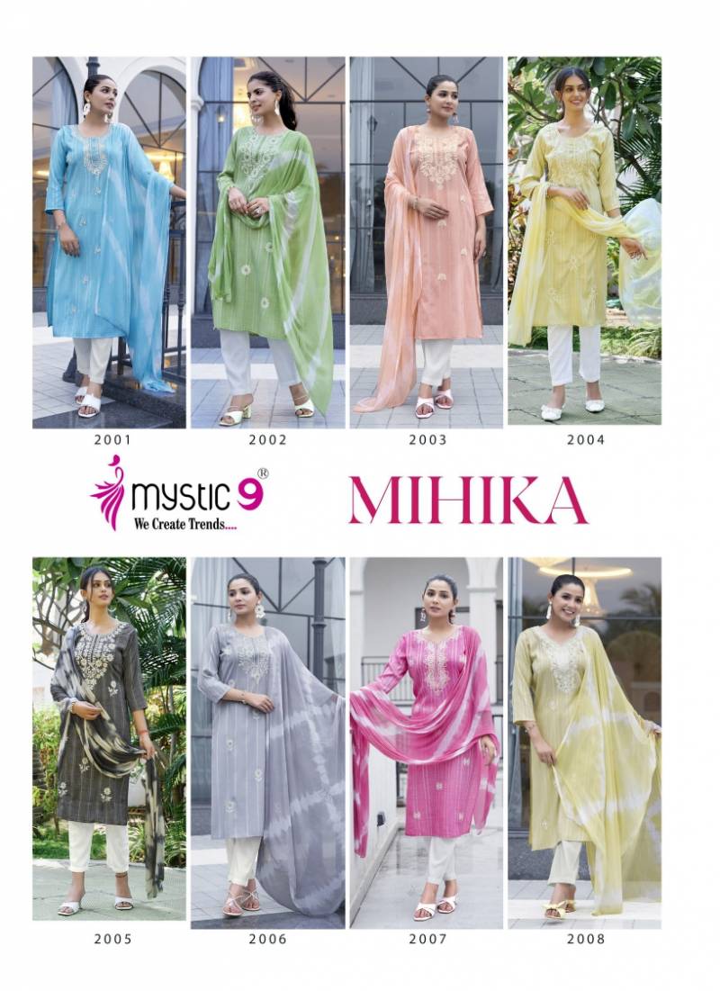  Mihika Vol 2 By Mystic 9 Kurti Bottom With Dupatta Bulk Orders In India
