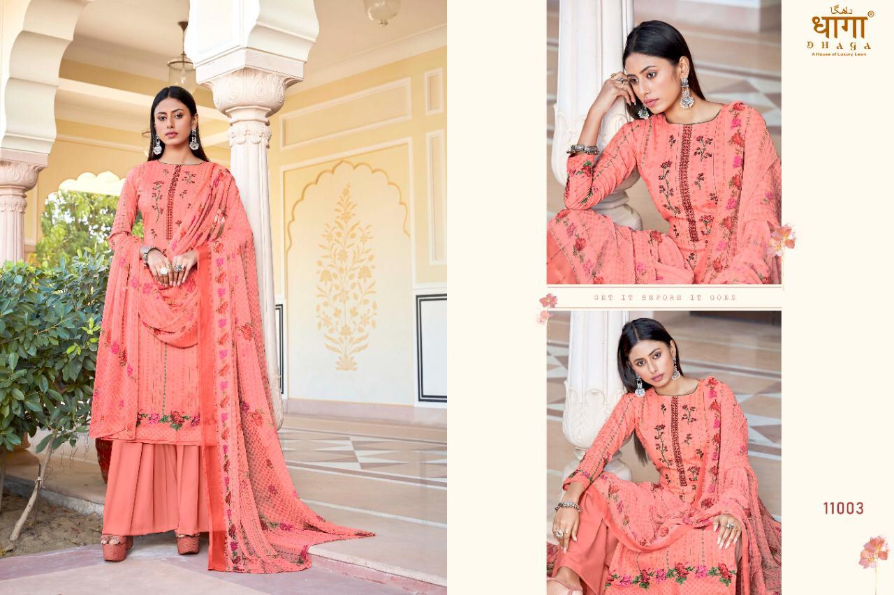 AADESH JAMDANI Latest Designer Fancy Festive Wear Heavy Pure Cambric Cotton Digital Print With Embroidery Work Dress Material Collection
