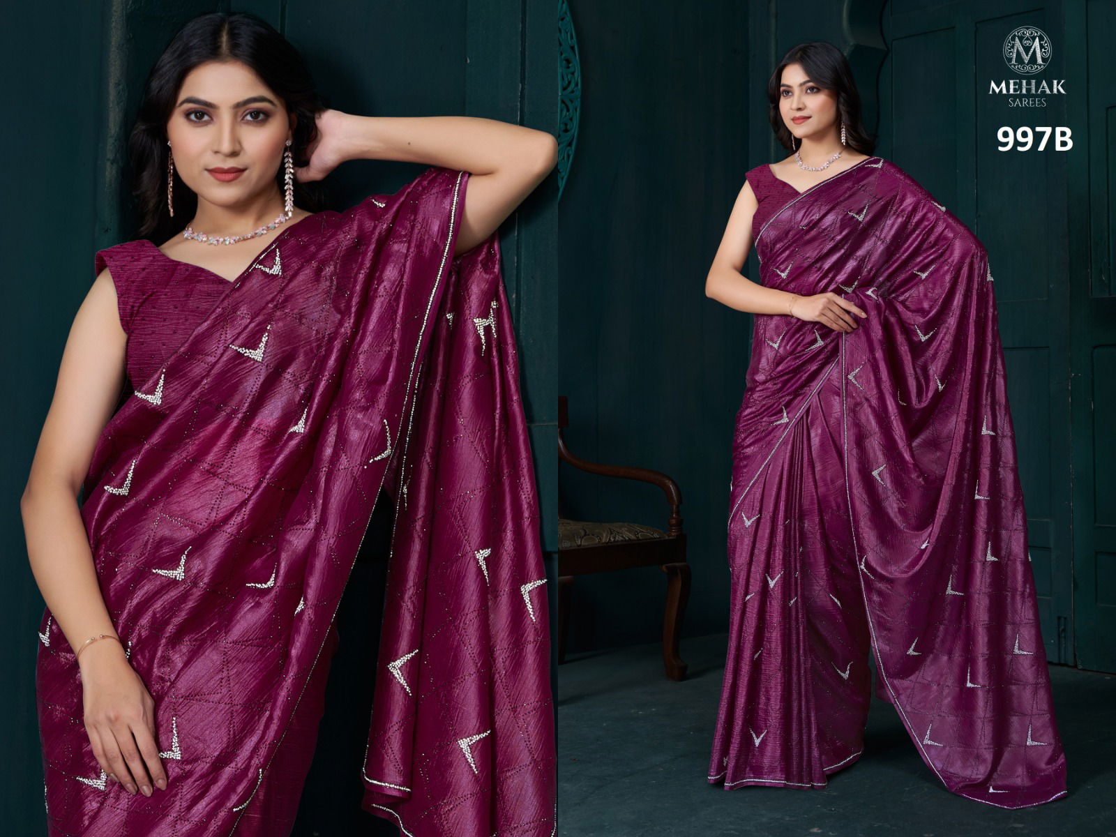 Mehek 997 A To F Crepe Silk Designer Wholesale Saree Suppliers In Mumbai