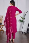 Mv 643 Embroidery Rayon Slub Kurti With Bottom Dupatta Suppliers In India

