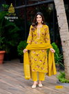 Romaniya Vol 1 By Kajal Style Vertican Kurti With Bottom Dupatta Orders In India