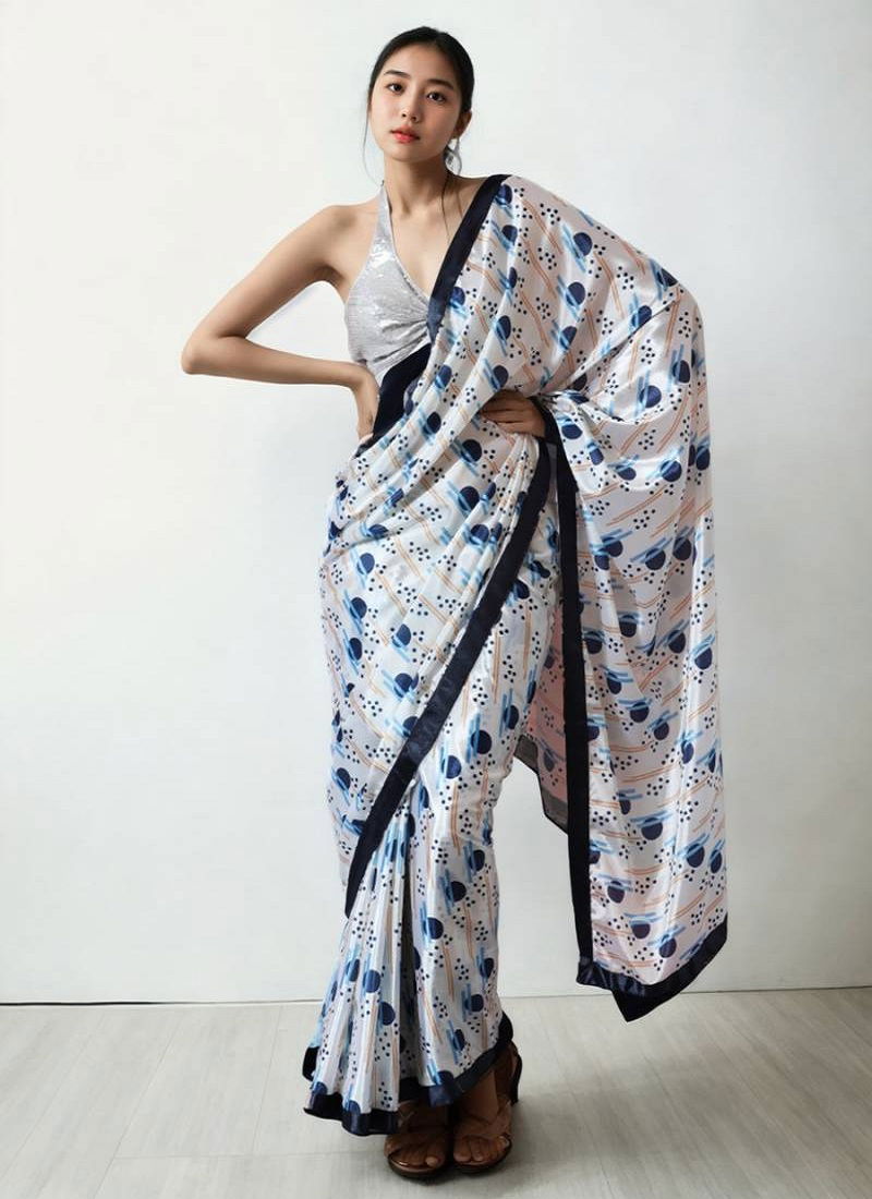 Jf 2445 48 Chinon Stylish Ready To Wear Saree Wholesale Price In Surat